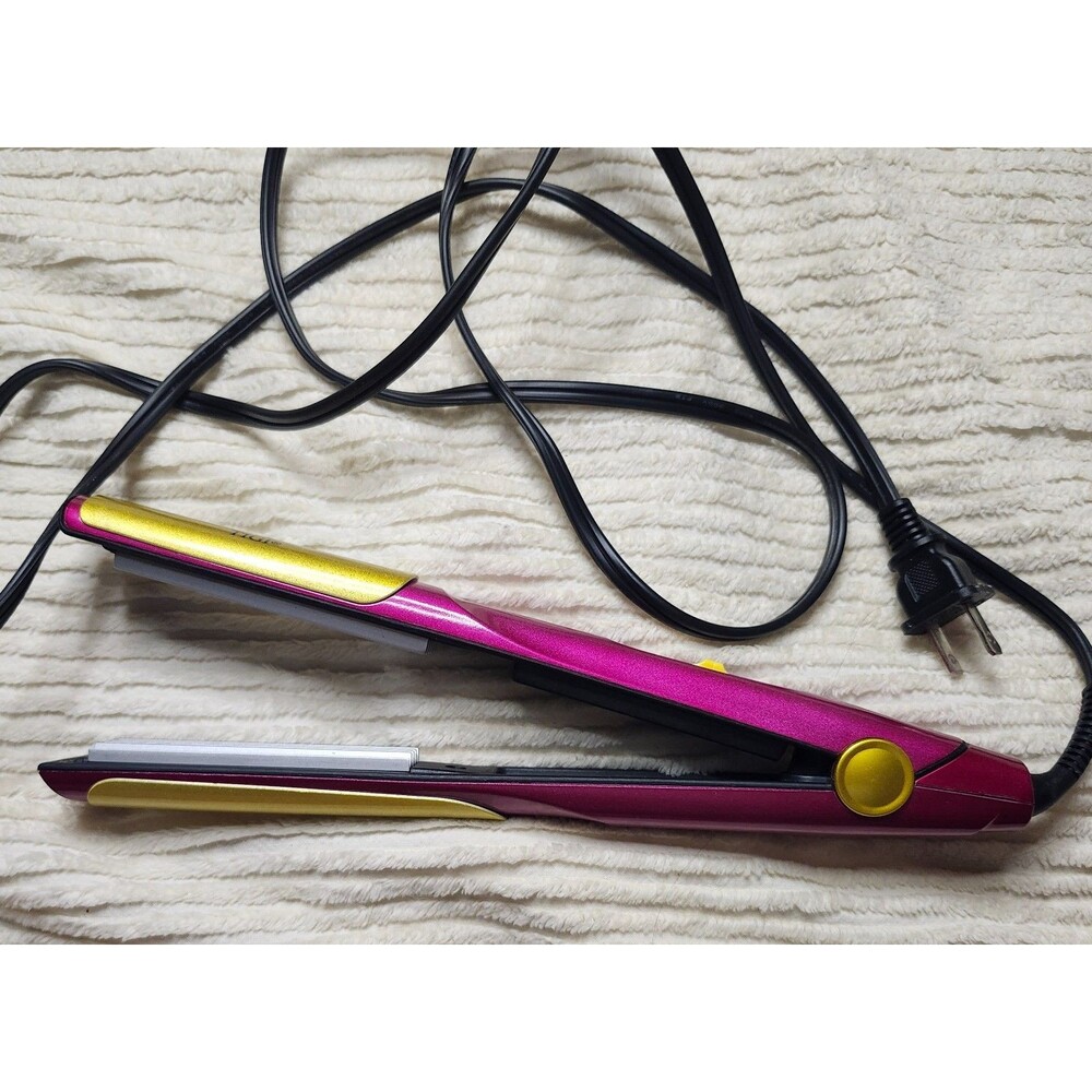 Original Bed Head TIGI Mini Hair Crimper Iron Pink/Yellow BH344 - Tested & Hot! - Picture 3 of 11